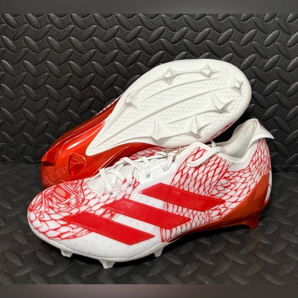 Adidas‎ ADIZERO Electric 2 Football Cleats White Orange Mens Size 12